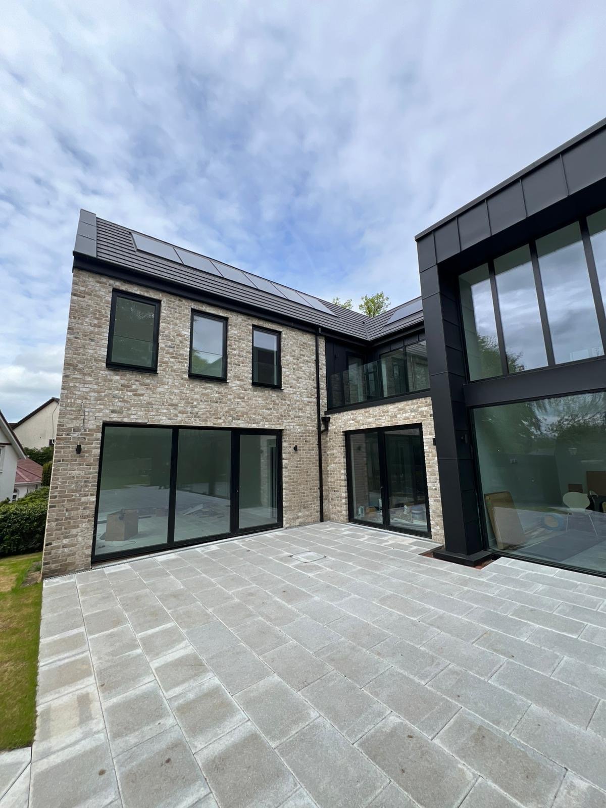 New-build home with in-roof solar installation